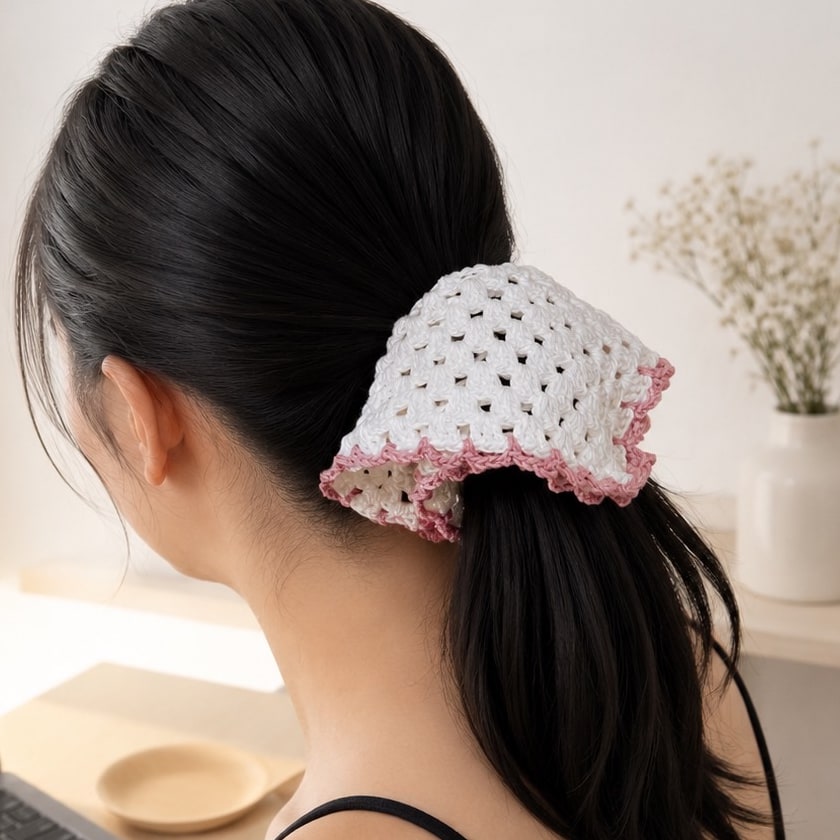 Granny-Square Scrunchie